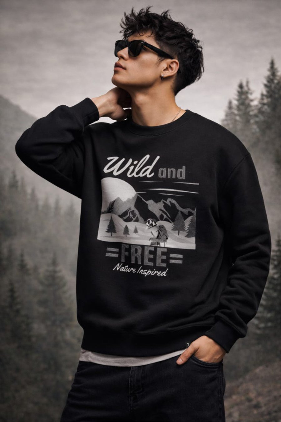 Sweat shirt - Black - Image 3